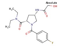 (4S)-N,N-diethyl-1-(4-fluorobenzoyl)-4-(glycoloylamino)-L-prolinamide