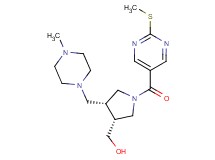 ((3R*,4R*)-4-[(4-methylpiperazin-1-yl)methyl]-1-{[2-(methylthio)pyrimidin-5-yl]carbonyl}pyrrolidin-3-yl)methanol