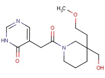 5-{2-[3-(hydroxymethyl)-3-(2-methoxyethyl)-1-piperidinyl]-2-oxoethyl}-4(3H)-pyrimidinone