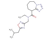 N-ethyl-N-[(5-isobutyl-1,2,4-oxadiazol-3-yl)methyl]-6,7,8,9-tetrahydro-5H-tetrazolo[1,5-a]azepine-9-carboxamide