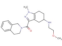 3-(3,4-dihydro-2(1H)-isoquinolinylcarbonyl)-N-(2-methoxyethyl)-1-methyl-4,5,6,7-tetrahydro-1H-indazol-5-amine