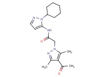 2-(4-acetyl-3,5-dimethyl-1H-pyrazol-1-yl)-N-(1-cyclohexyl-1H-pyrazol-5-yl)acetamide