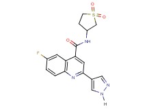 N-(1,1-dioxidotetrahydro-3-thienyl)-6-fluoro-2-(1H-pyrazol-4-yl)quinoline-4-carboxamide