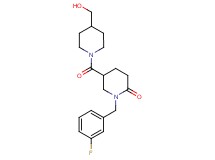1-(3-fluorobenzyl)-5-{[4-(hydroxymethyl)-1-piperidinyl]carbonyl}-2-piperidinone