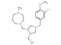 {(3R*,4S*)-1-(3-fluoro-4-methoxybenzyl)-4-[(4-methyl-1,4-diazepan-1-yl)methyl]pyrrolidin-3-yl}methanol