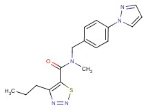 N-methyl-4-propyl-N-[4-(1H-pyrazol-1-yl)benzyl]-1,2,3-thiadiazole-5-carboxamide