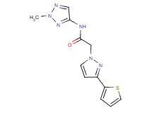 N-(2-methyl-2H-1,2,3-triazol-4-yl)-2-[3-(2-thienyl)-1H-pyrazol-1-yl]acetamide