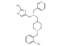 1-[1-(2-methylbenzyl)-4-piperidinyl]-N-[(2-methyl-1H-imidazol-4-yl)methyl]-N-(3-pyridinylmethyl)methanamine