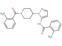 2-methyl-N-{1-[1-(2-methylbenzoyl)-4-piperidinyl]-1H-pyrazol-5-yl}benzamide