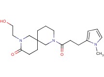 2-(2-hydroxyethyl)-8-[3-(1-methyl-1H-pyrrol-2-yl)propanoyl]-2,8-diazaspiro[5.5]undecan-3-one