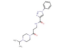 N-[3-(4-isopropyl-1-piperazinyl)-3-oxopropyl]-1-phenyl-1H-1,2,3-triazole-4-carboxamide