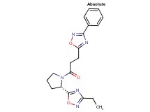 3-ethyl-5-{(2S)-1-[3-(3-phenyl-1,2,4-oxadiazol-5-yl)propanoyl]-2-pyrrolidinyl}-1,2,4-oxadiazole