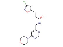 3-(3-chloro-5-isoxazolyl)-N-{[6-(4-morpholinyl)-4-pyrimidinyl]methyl}propanamide