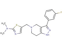 5-{[3-(3-fluorophenyl)-1,4,6,7-tetrahydro-5H-pyrazolo[4,3-c]pyridin-5-yl]methyl}-N,N-dimethyl-1,3-thiazol-2-amine
