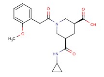 (3S*,5R*)-5-[(cyclopropylamino)carbonyl]-1-[(2-methoxyphenyl)acetyl]-3-piperidinecarboxylic acid