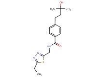 N-[(5-ethyl-1,3,4-thiadiazol-2-yl)methyl]-4-(3-hydroxy-3-methylbutyl)benzamide