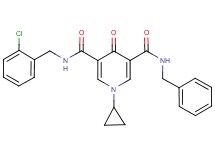 N-benzyl-N'-(2-chlorobenzyl)-1-cyclopropyl-4-oxo-1,4-dihydro-3,5-pyridinedicarboxamide