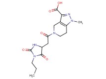 5-[(2,5-dioxo-1-propylimidazolidin-4-yl)acetyl]-1-methyl-4,5,6,7-tetrahydro-1H-pyrazolo[4,3-c]pyridine-3-carboxylic acid