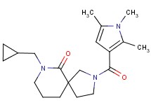 7-(cyclopropylmethyl)-2-[(1,2,5-trimethyl-1H-pyrrol-3-yl)carbonyl]-2,7-diazaspiro[4.5]decan-6-one