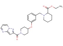 ethyl 1-(3-{[1-(pyrazolo[1,5-a]pyrimidin-2-ylcarbonyl)-4-piperidinyl]oxy}benzyl)-2-piperidinecarboxylate