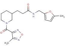 N-[(5-methyl-2-furyl)methyl]-3-{1-[(4-methyl-1,2,5-oxadiazol-3-yl)carbonyl]-3-piperidinyl}propanamide
