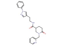6-oxo-N-[2-(1-phenyl-1H-pyrazol-4-yl)ethyl]-1-(2-pyridinylmethyl)-3-piperidinecarboxamide