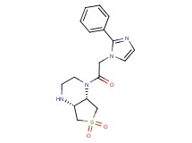 (4aR*,7aS*)-1-[(2-phenyl-1H-imidazol-1-yl)acetyl]octahydrothieno[3,4-b]pyrazine 6,6-dioxide