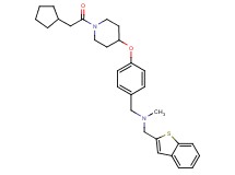 (1-benzothien-2-ylmethyl)(4-{[1-(cyclopentylacetyl)-4-piperidinyl]oxy}benzyl)methylamine