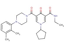 1-cyclopentyl-5-{[4-(2,3-dimethylphenyl)-1-piperazinyl]carbonyl}-N-ethyl-4-oxo-1,4-dihydro-3-pyridinecarboxamide