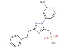 2-methyl-4-[5-[(methylsulfonyl)methyl]-3-(2-phenylethyl)-1H-1,2,4-triazol-1-yl]pyridine