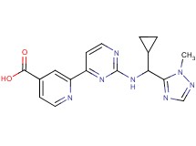 2-(2-{[cyclopropyl(1-methyl-1H-1,2,4-triazol-5-yl)methyl]amino}pyrimidin-4-yl)isonicotinic acid