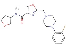 2-{[4-(2-fluorophenyl)-1-piperazinyl]methyl}-N-methyl-N-(tetrahydro-3-furanyl)-1,3-oxazole-4-carboxamide