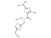 N-ethyl-N-[(3-ethyl-1,2,4-oxadiazol-5-yl)methyl]-2-isopropyl-4-methyl-1,3-thiazole-5-carboxamide