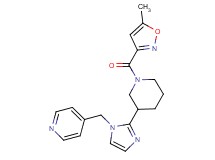4-[(2-{1-[(5-methylisoxazol-3-yl)carbonyl]piperidin-3-yl}-1H-imidazol-1-yl)methyl]pyridine