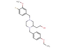 2-[1-(4-ethoxybenzyl)-4-(4-fluoro-3-methoxybenzyl)-2-piperazinyl]ethanol