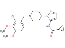 N-{1-[1-(2-chloro-3,4-dimethoxybenzyl)-4-piperidinyl]-1H-pyrazol-5-yl}cyclopropanecarboxamide