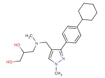 3-[{[3-(4-cyclohexylphenyl)-1-methyl-1H-pyrazol-4-yl]methyl}(methyl)amino]-1,2-propanediol