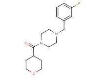 1-(3-fluorobenzyl)-4-(tetrahydro-2H-pyran-4-ylcarbonyl)piperazine