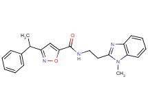 N-[2-(1-methyl-1H-benzimidazol-2-yl)ethyl]-3-(1-phenylethyl)-5-isoxazolecarboxamide