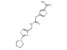 2-(5-acetyl-3-thienyl)-N-[(2-pyrrolidin-1-yl-1,3-thiazol-4-yl)methyl]acetamide