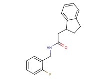 2-(2,3-dihydro-1H-inden-1-yl)-N-(2-fluorobenzyl)acetamide