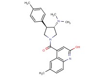 4-{[rel-(3S,4R)-3-(dimethylamino)-4-(4-methylphenyl)-1-pyrrolidinyl]carbonyl}-6-methyl-2-quinolinol