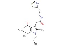 N-[2-(1,3-thiazol-4-yl)ethyl]-2-(2,6,6-trimethyl-4-oxo-1-propyl-4,5,6,7-tetrahydro-1H-indol-3-yl)acetamide