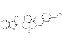 (3aS*,5S*,9aS*)-2-(3-methoxybenzyl)-5-(3-methyl-1H-indol-2-yl)hexahydro-7H-pyrrolo[3,4-g]pyrrolizin-1(2H)-one