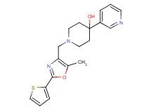 1-{[5-methyl-2-(2-thienyl)-1,3-oxazol-4-yl]methyl}-4-pyridin-3-ylpiperidin-4-ol
