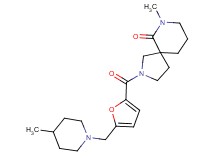 7-methyl-2-{5-[(4-methylpiperidin-1-yl)methyl]-2-furoyl}-2,7-diazaspiro[4.5]decan-6-one