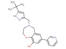 4-[(5-tert-butyl-1H-pyrazol-3-yl)methyl]-7-pyridin-3-yl-2,3,4,5-tetrahydro-1,4-benzoxazepin-9-ol