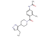 N-(4-{[4-(4-ethyl-1H-pyrazol-5-yl)piperidin-1-yl]carbonyl}-3-methylphenyl)acetamide