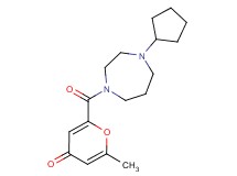 2-[(4-cyclopentyl-1,4-diazepan-1-yl)carbonyl]-6-methyl-4H-pyran-4-one
