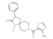 8-[(4-methyl-1,3-thiazol-5-yl)carbonyl]-3-phenyl-1,8-diazaspiro[4.5]decan-2-one